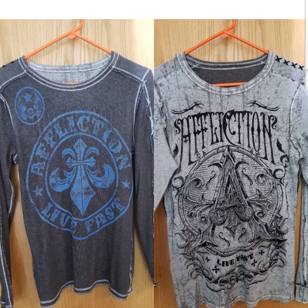 Mens long sleeve affliction shirt